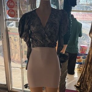 Valentina Black and Cream Dress